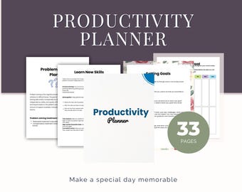Planificateur de productivité imprimable : objectif quotidien, programme hebdomadaire (téléchargement PDF)