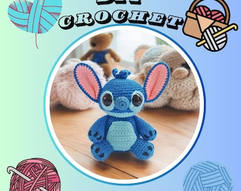 Stitch Amigurumi Crochet Pattern: Beginner-Friendly PDF (Instant Download)