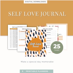 Self Love Journal Printable | Guided Prompts for Confidence & Healing | Mindfulness, Affirmation, Gratitude | Instant Download PDF