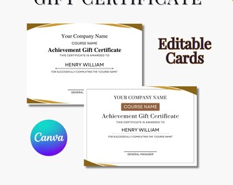 Editable Gift Certificate Template: Salon, Spa, Event Voucher (PDF Download)