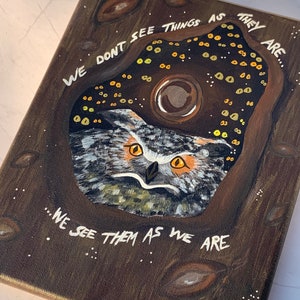 Inner Owl | Acrylic Canvas Painting | Wall Art Decor
