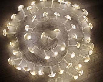 Mushroom String Lights- GLOW in the dark Fairy Lights USB Handmade