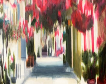 Vicolo -Rosso- PITTURA AD OLIO