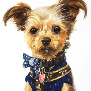 Custom Watercolor Pet Portrait: Handmade Dog Memorial Art