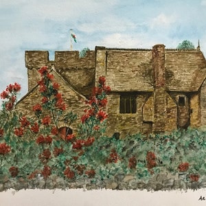 Penhow Castle Wales Art Welsh Independent Artist South Wales UK Wall Art Digital Print Painting Home Decor Home Gift