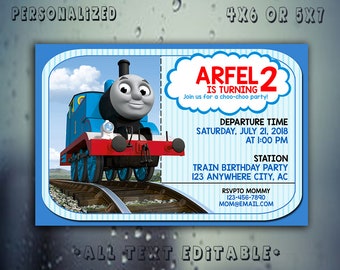 Thomas Train Invites Etsy