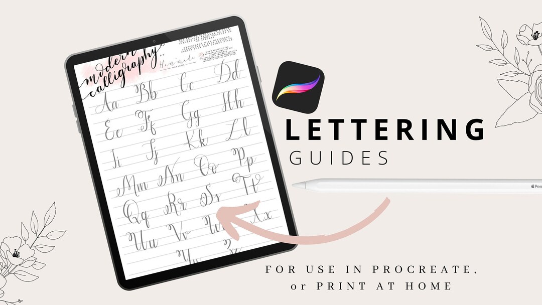 Hand Lettering Practice Sheets Bundle - Instant Download Worksheets for ...