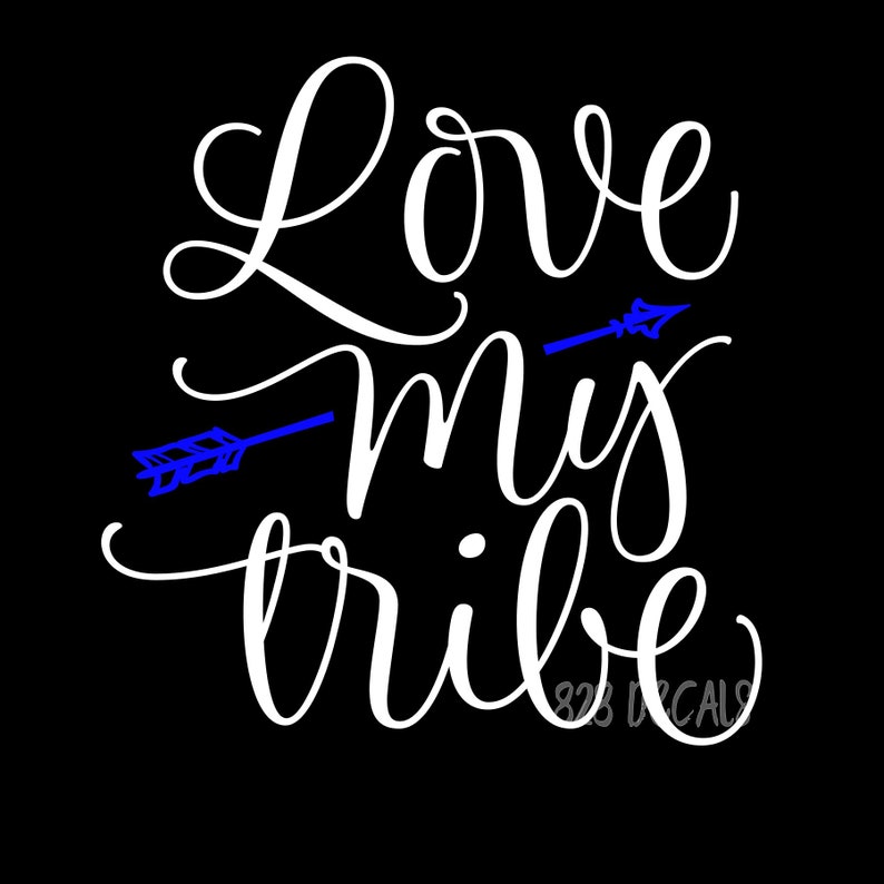 Love My Tribe Arrow Decal Sticker Vinyl Cling Car Truck Camper
