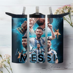 Lionel Messi Water bottle and tumbler. 20 oz Tumbler. Messi water bottle. Argentina tumbler.