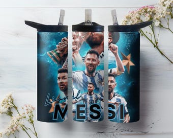 Lionel Messi Water bottle and tumbler. 20 oz Tumbler. Messi water bottle. Argentina tumbler.
