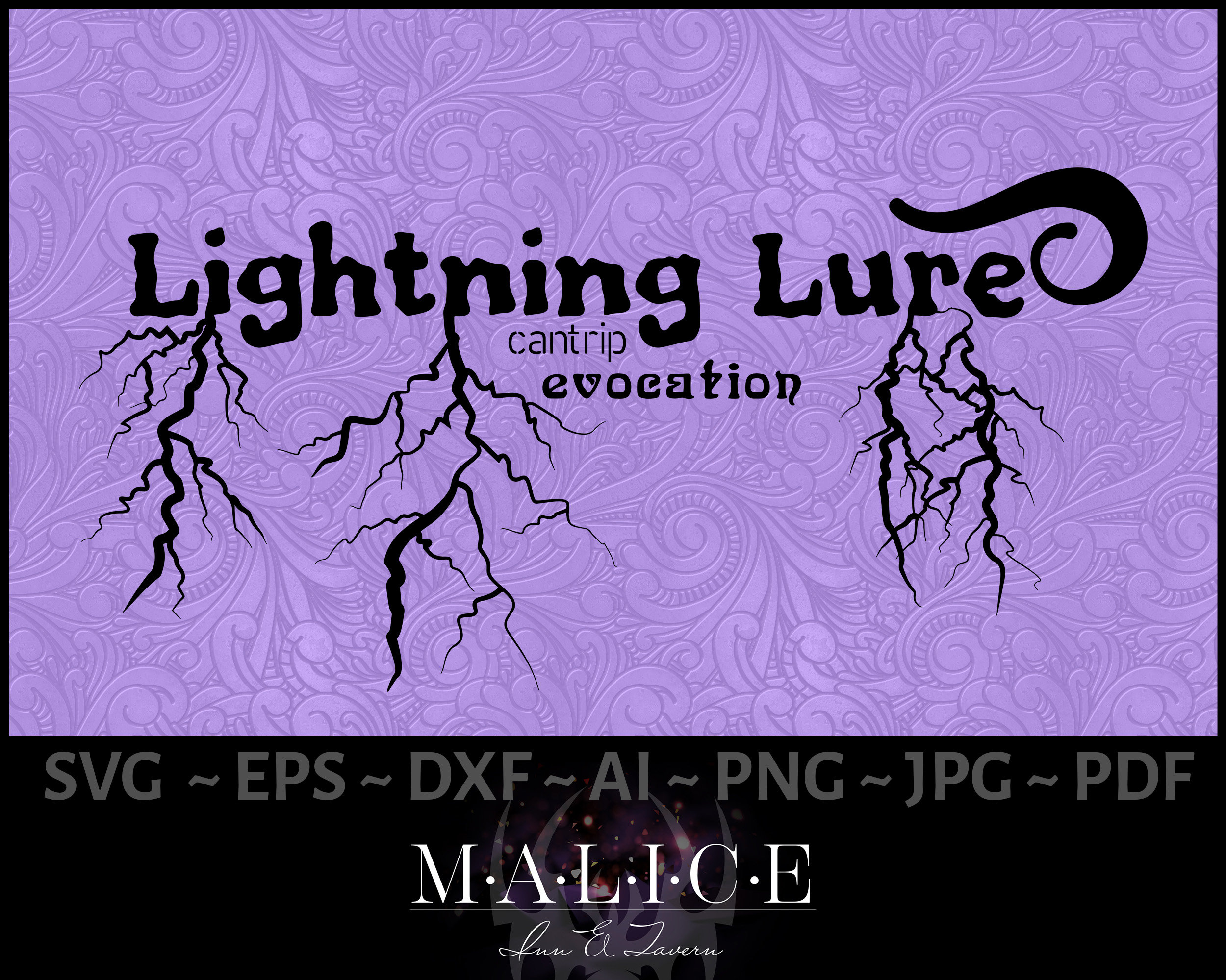 Lightning Lure Cantrip Vector for Spell Cards Book Dungeons - Etsy
