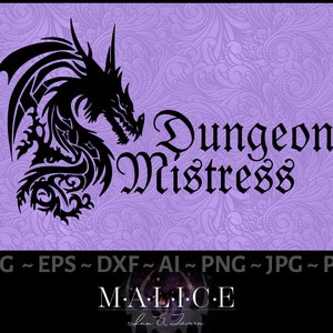 Dungeon Mistress DM SVG für RPGs, D&D, Dungeons und Dragons | Vektor | Cricut, Silhouette, svg/eps/dxf/ai/png/jpg/pdf