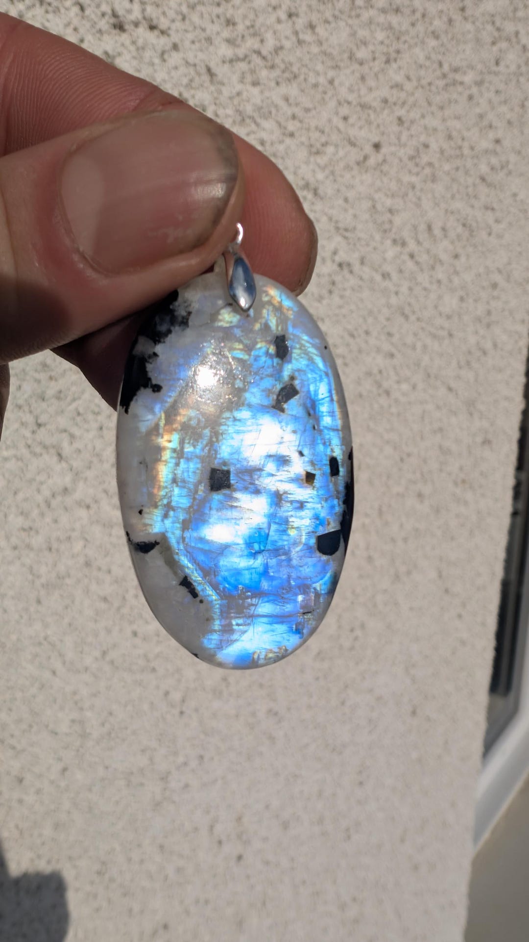 Top Peristerite Pendant, Rainbow Moonstone, White Labradorite With ...