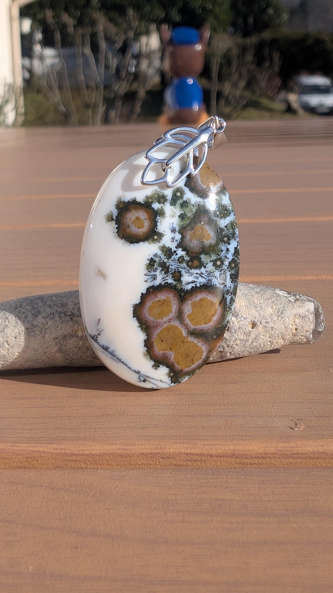 最高品質のオーシャンジャスパー、紫、瑪瑙付き、4cm、11.1グラム、925