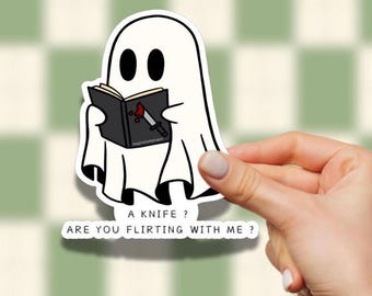 Ghost Smut Sticker Paper | Spicy Bookish Humor Smut Lover Decal | Dark Romance Sticker | Laptop Kindle Book Accessory Cute