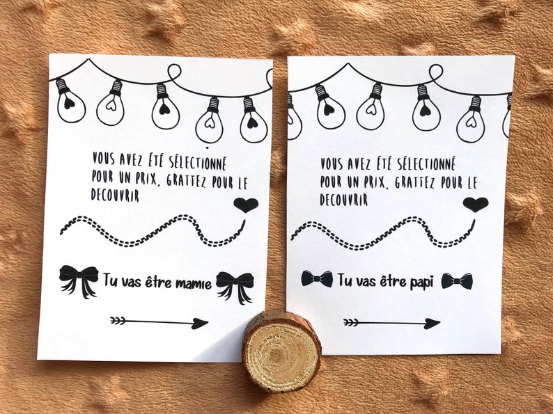 godparent Scratch card announcement pregnancy promote to be