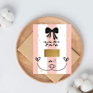 Carte a gratter, annonce grossesse,demande parrain marraine , demande grands-parents, bienvenue bebe, scratch card, pregnancy announcement
