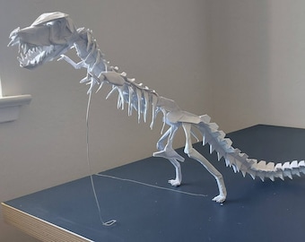 Origami T-Rex Skeleton