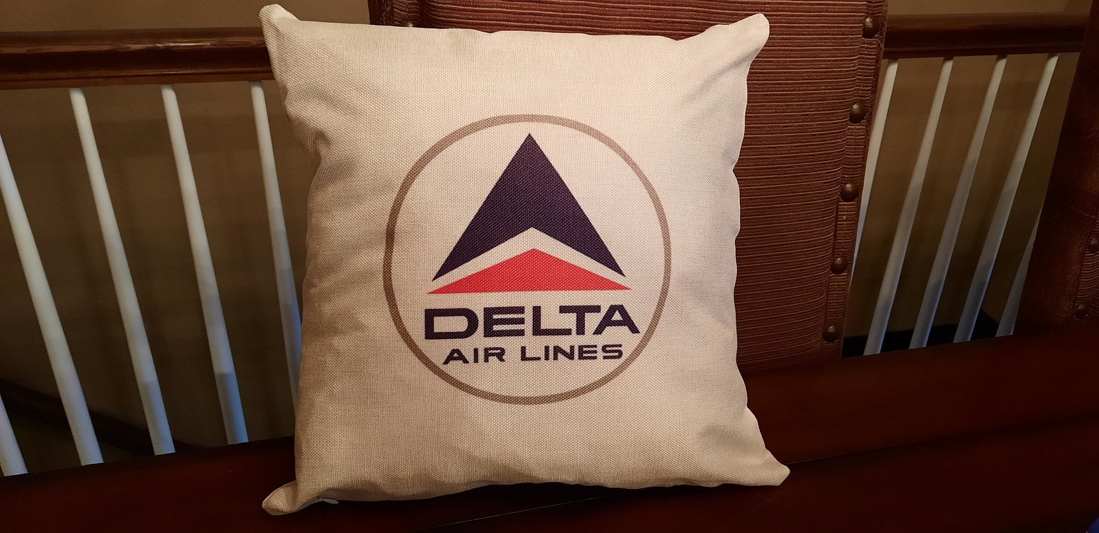 Delta Airlines Vintage Logo Throw Pillow Decoration. Etsy