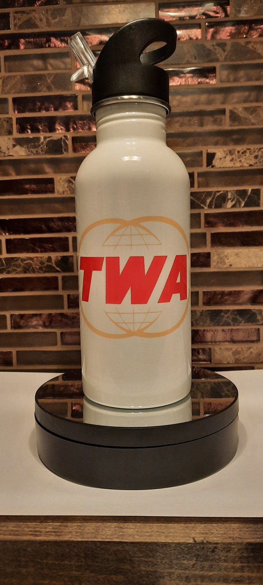 TWA airlines Water Bottle vintage airline. Airport aviation Etsy