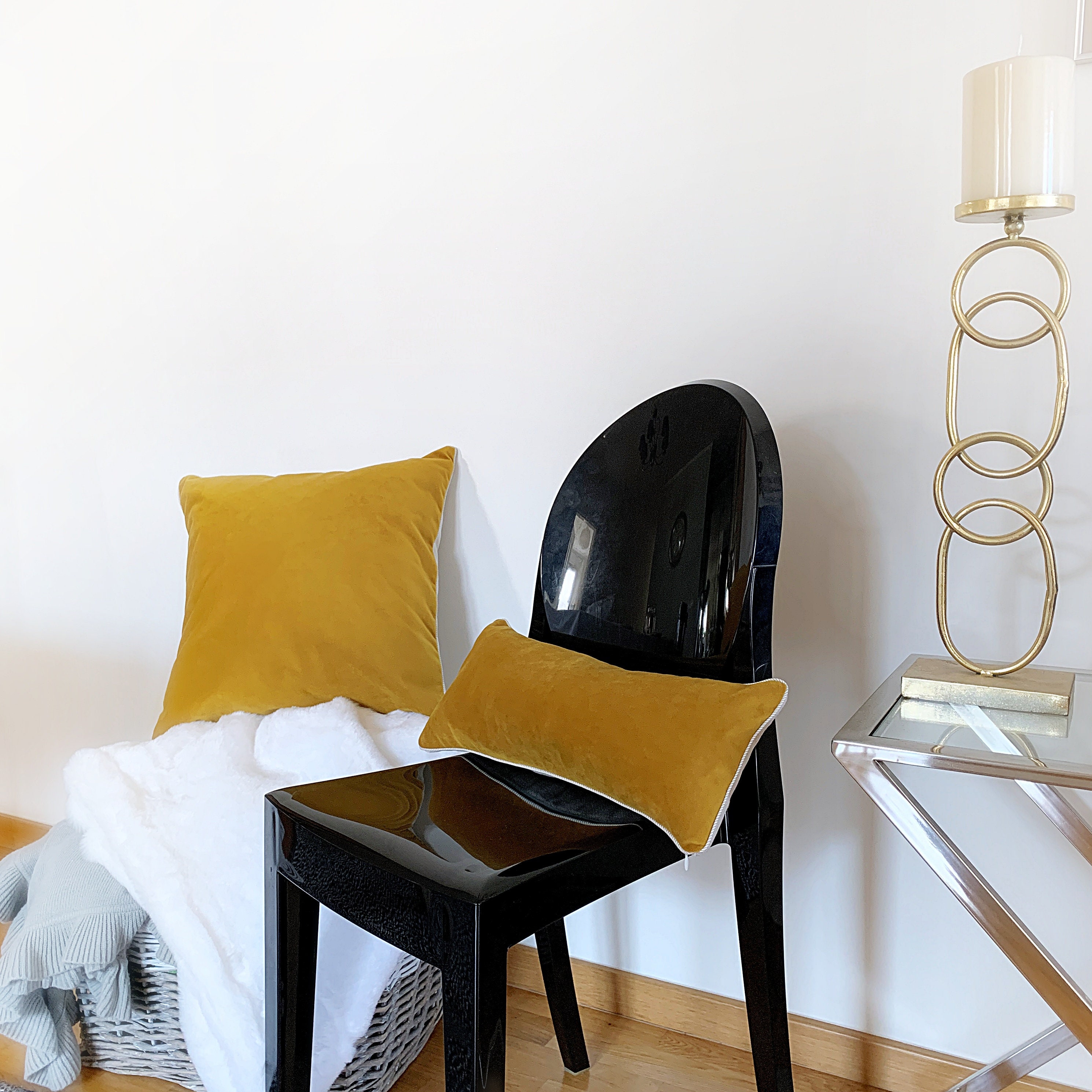 Dunkles Cheddar Samt Kissenbezug Goldgelbes Samtkissen mit | Etsy