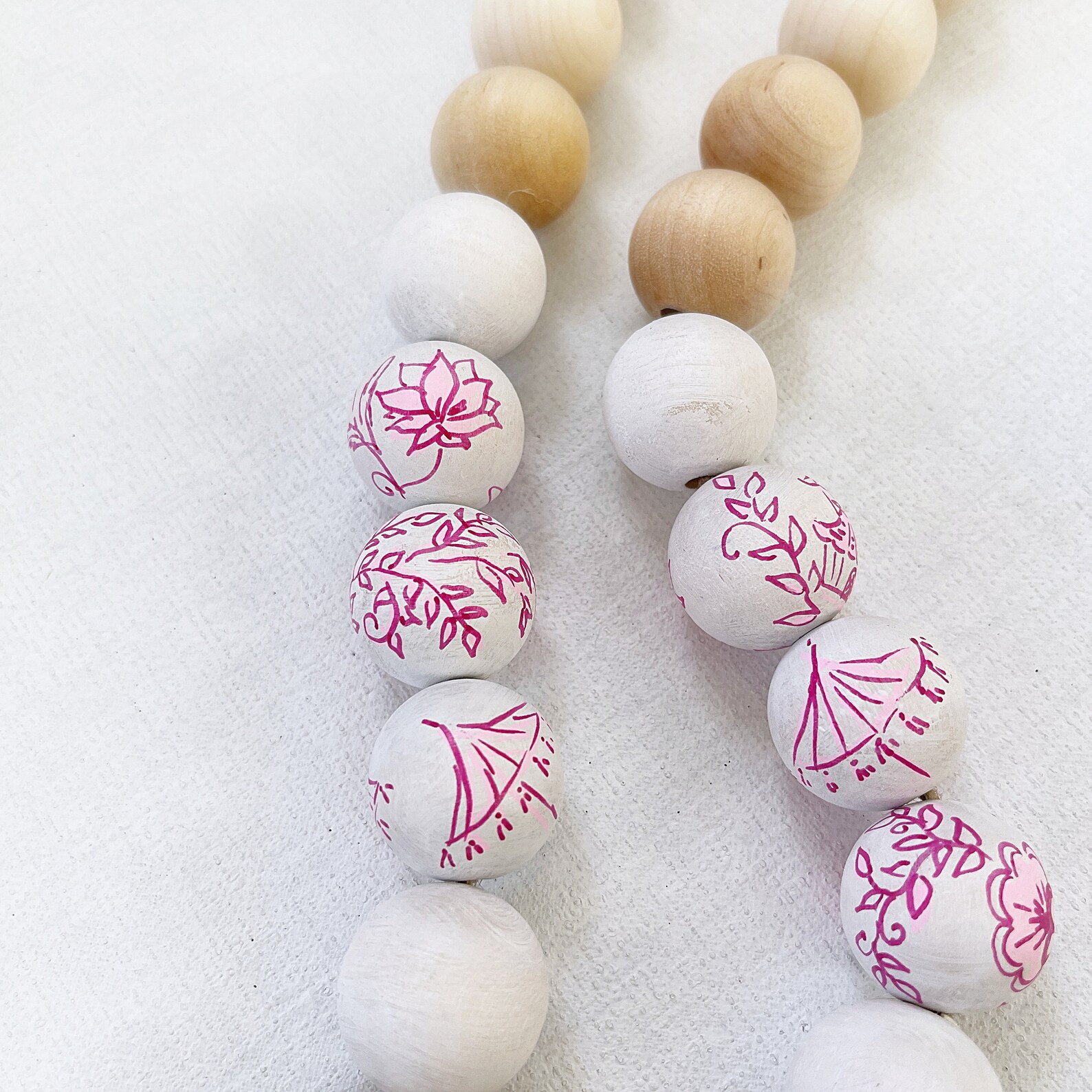 Pink Decorative Beads for Coffee Table Fuchsia Chinoiserie Etsy