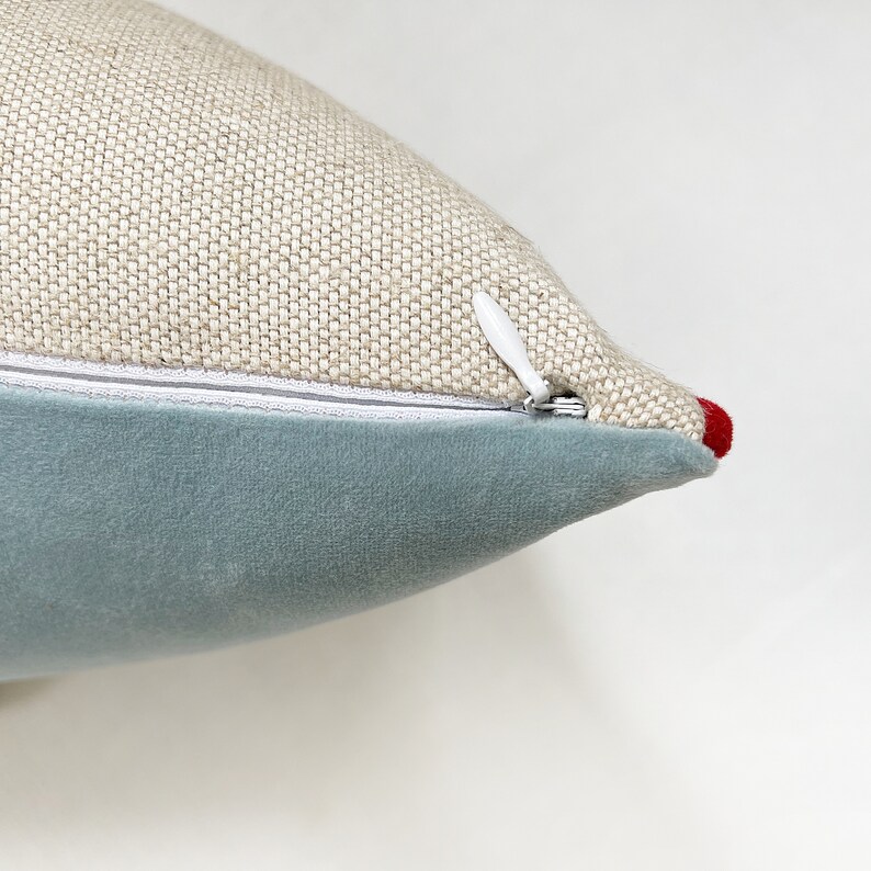 Sky Blue Velvet Lumbar Pillow Cover Baby Blue Velvet Pillow Etsy