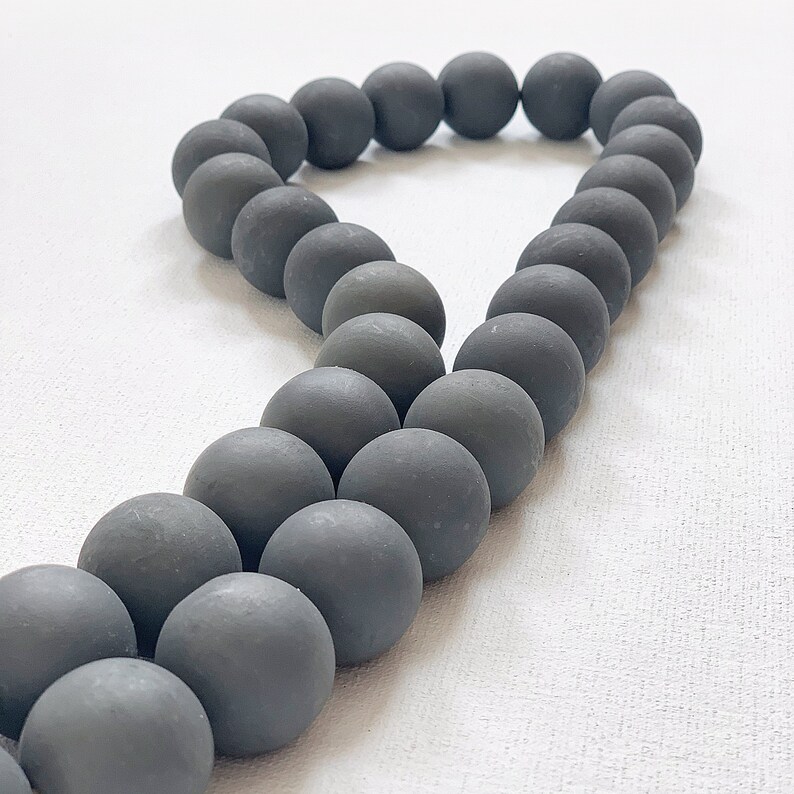 Large wooden bead garland Black wood bead garland with | Etsy