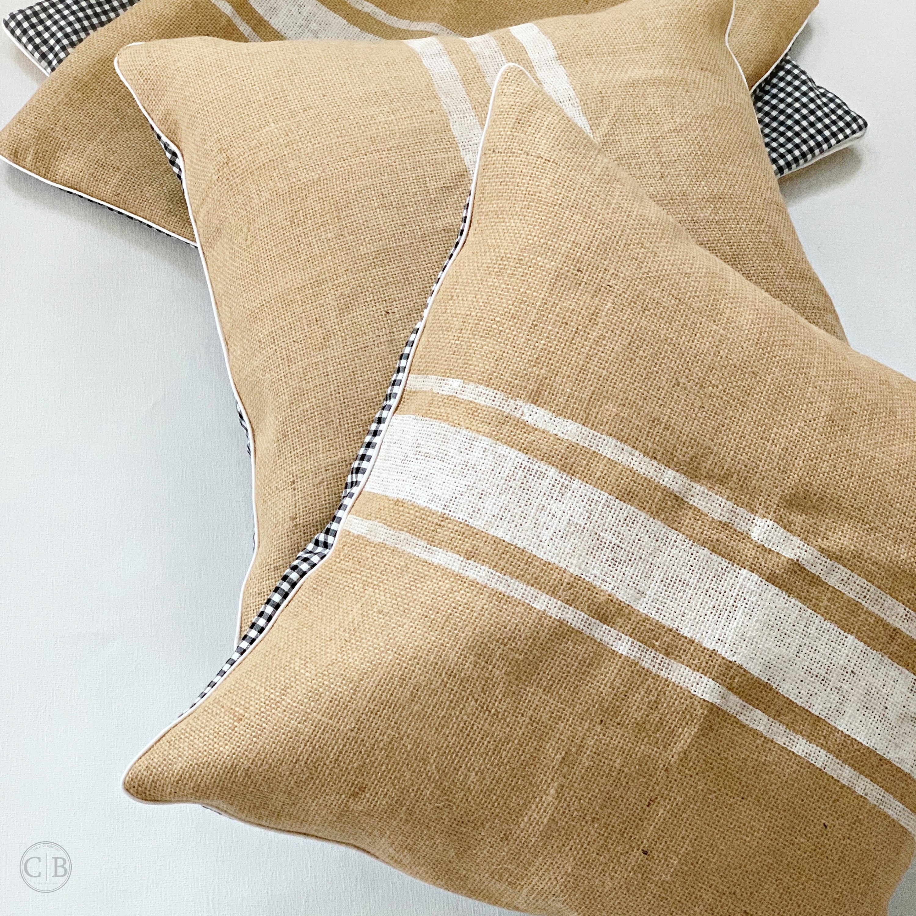 Grain sack pillow cover Modern farmhouse pillow covers 20x20 Etsy