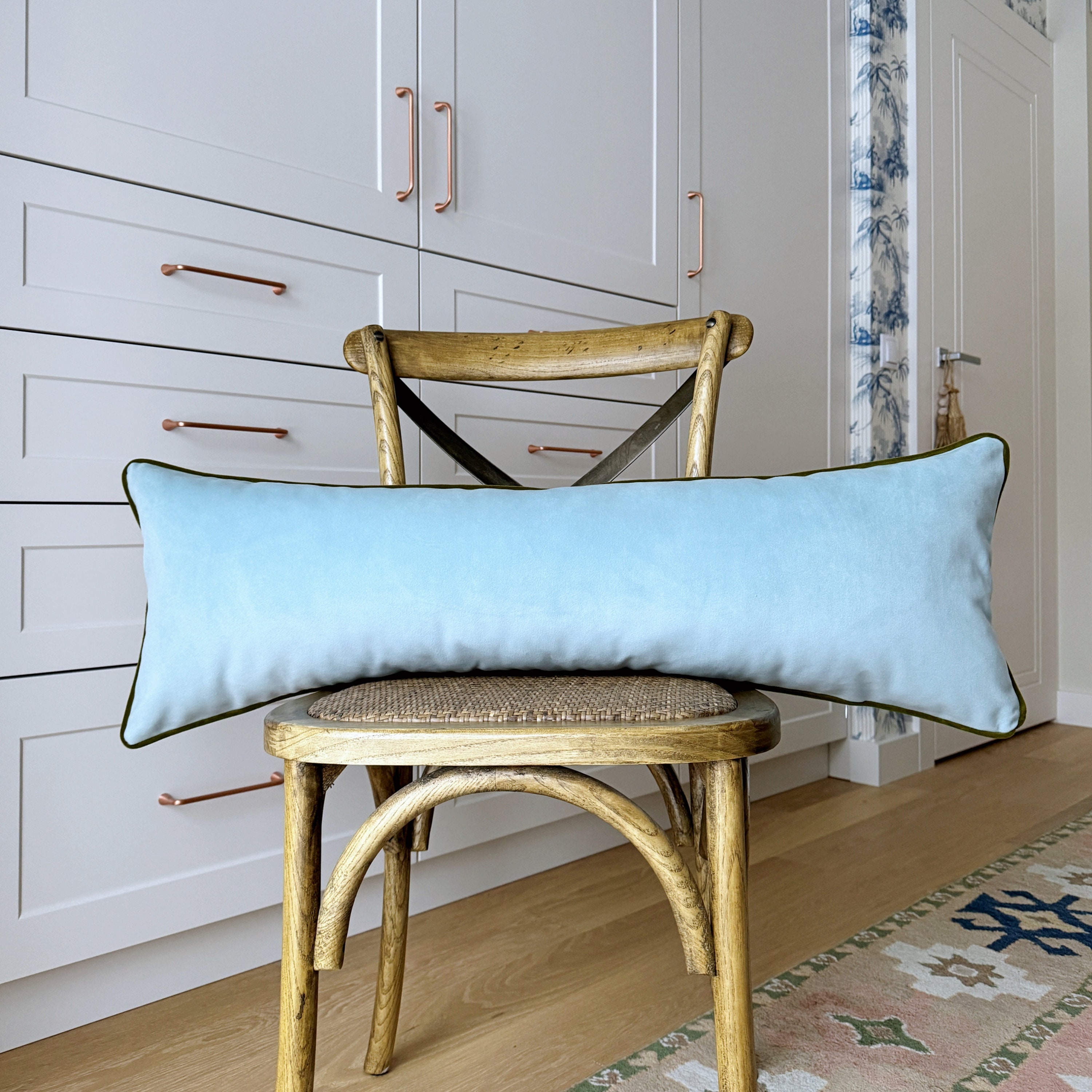 Light blue body pillow sale