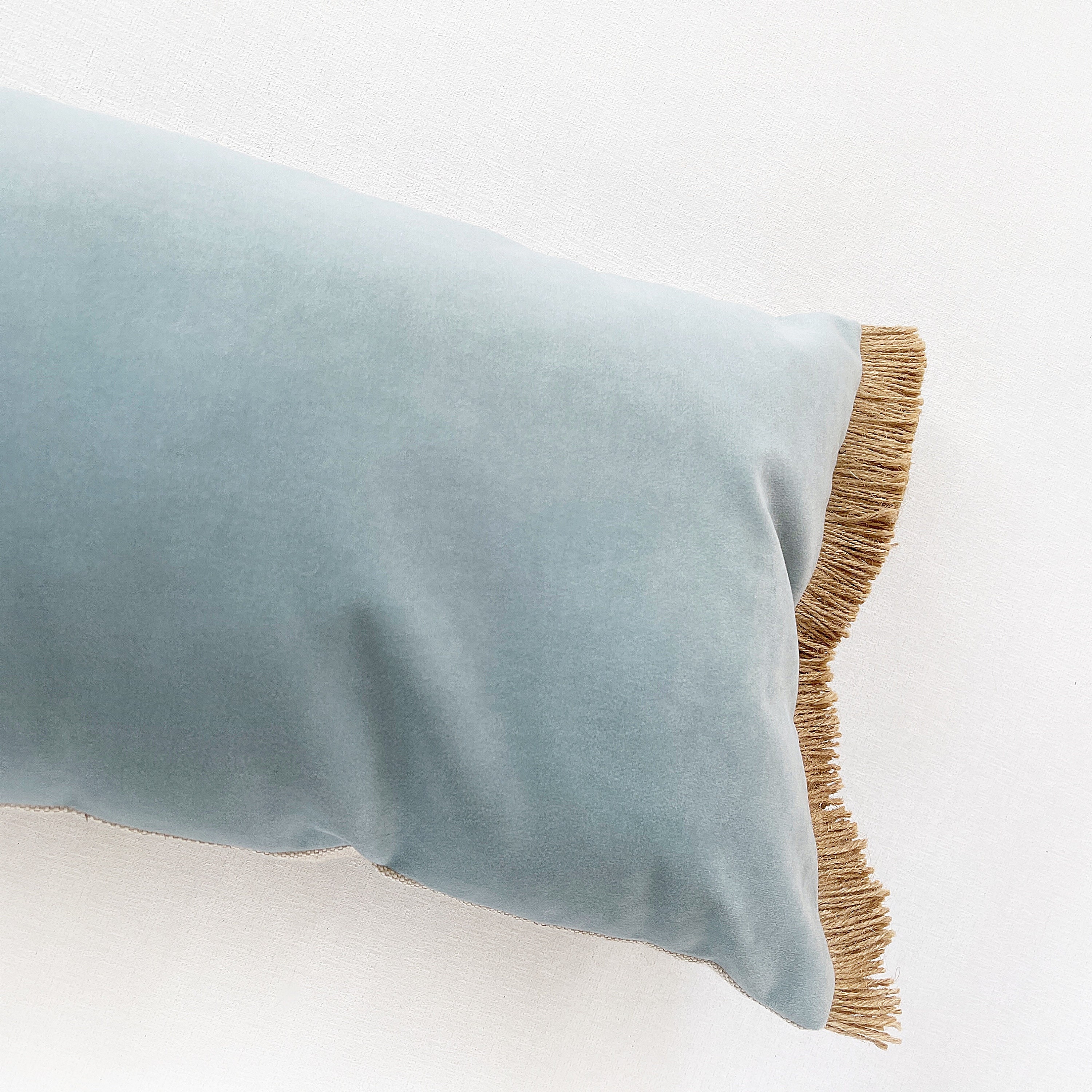Oversized lumbar pillow cover Light blue velvet oversized Etsy