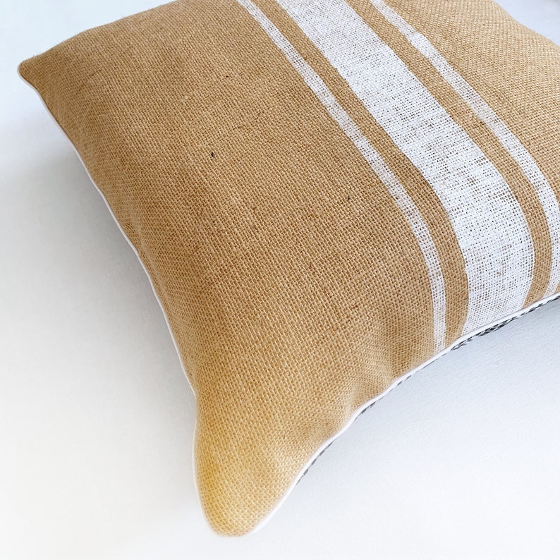 White Grain Sack Pillow Cover Modern Farmhouse Pillow Covers Etsy