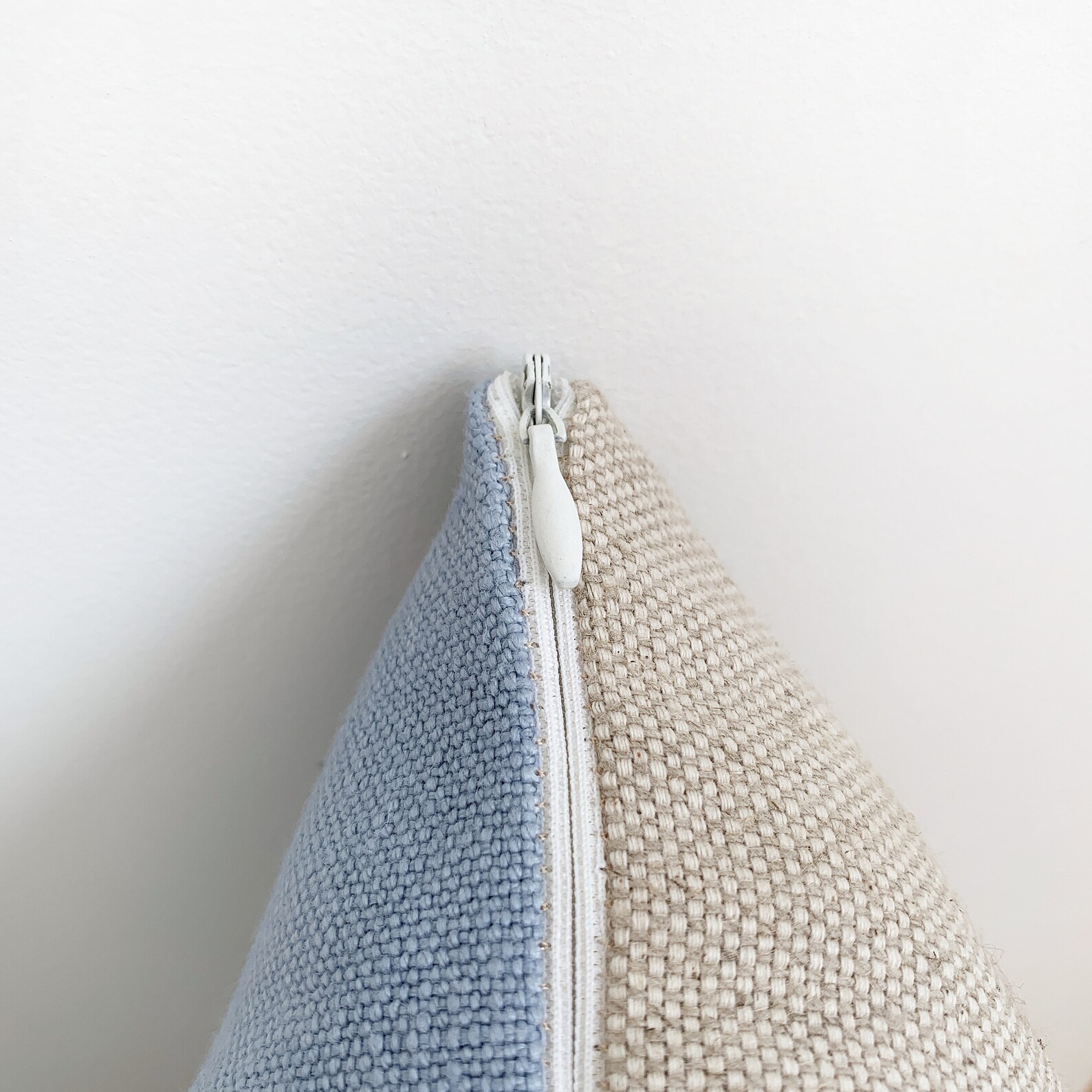 Sky Blue Pillow Cover Textured Linen Lumbar Pillow Cover Etsy