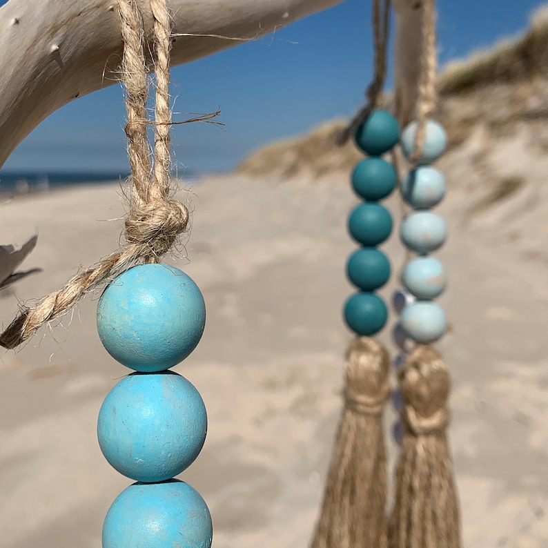 5 Beach Themed Kids Room Decor Door Knob Tassels Teal and Etsy