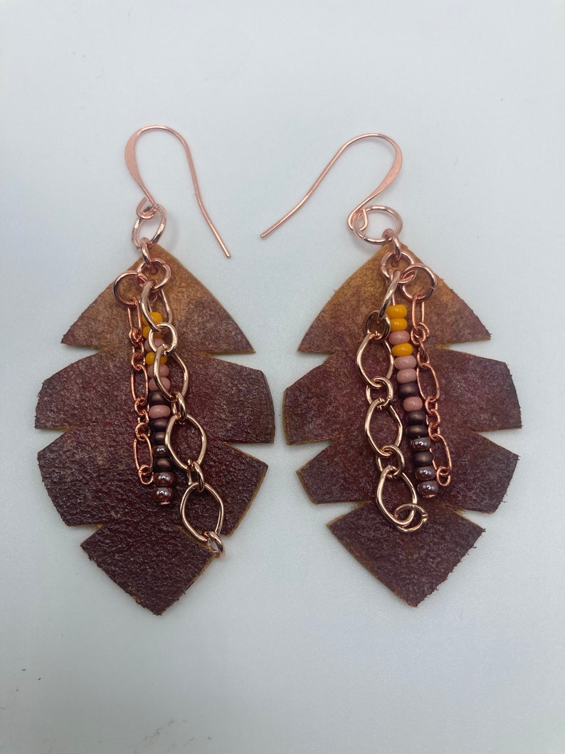 Fire Sunset Earrings: Anishinaabe Native American Made image 3