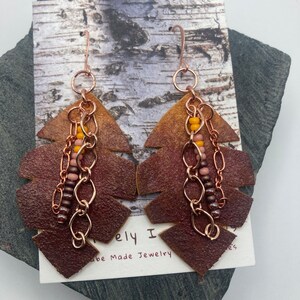 Fire Sunset Earrings: Anishinaabe Native American Made image 2