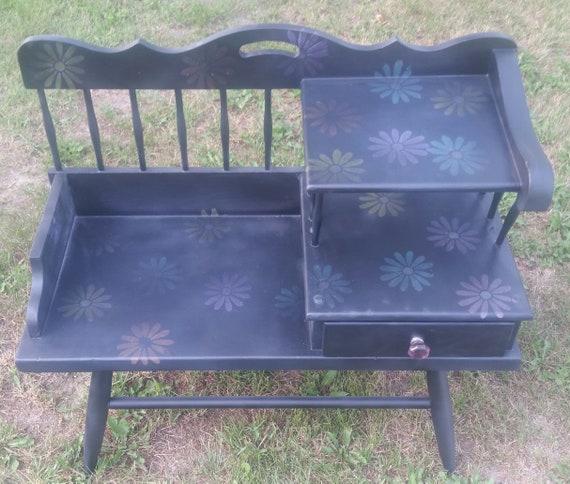 Vintage Telephone Gossip Bench Vintage Phone Stand Antique Etsy
