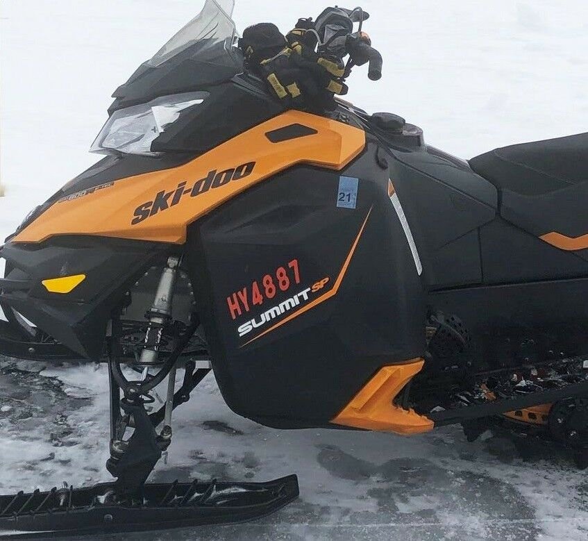 Set of 2 Snowmobile Registration Decals 2 INCH Numbers Etsy