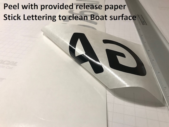 Gunner Graphics Custom Boat/Jetski Registration Numbers – 3 X 20 Inches – 2 Decals, Black