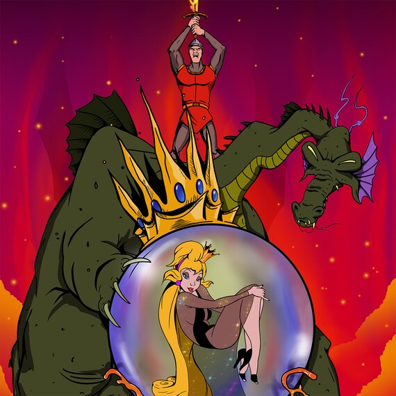 Dragons Lair Print Etsy Dragons Lair Print Etsy
