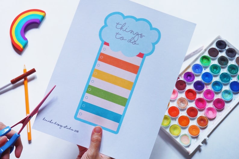 Rainbow Notepad Printable To Do List School Notepad Teacher Etsy Rainbow Notepad Printable To Do List School Notepad Teacher Etsy