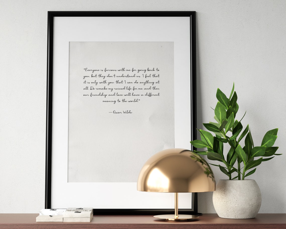 Oscar Wilde Love Letter to Alfred Douglas in Cursive on Paper Etsy