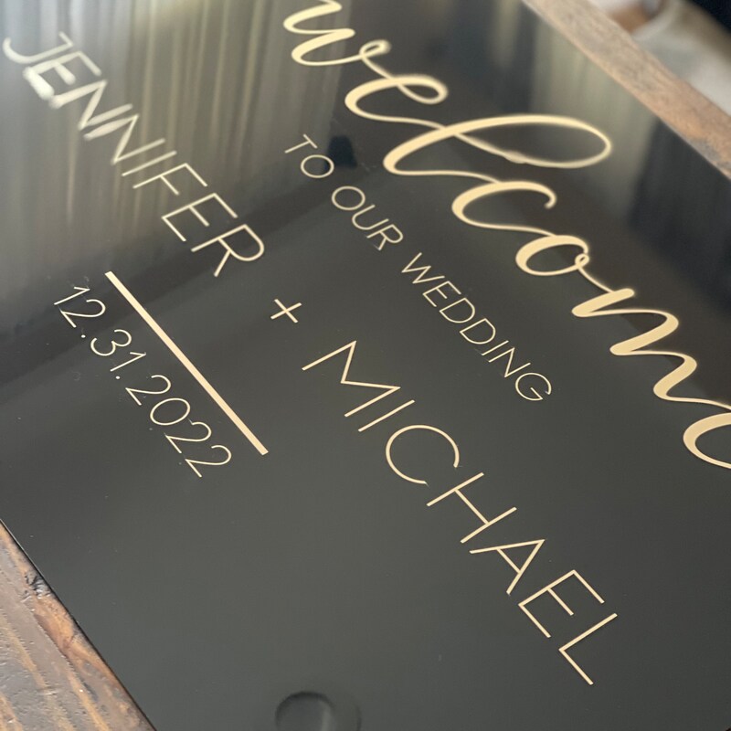 Acrylic Wedding Signs Etsy