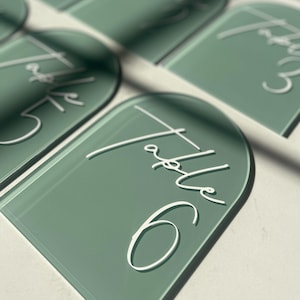 wedding table numbers | wedding table numbers acrylic | table numbers | modern wedding sign | arch curved acrylic table numbers, signs