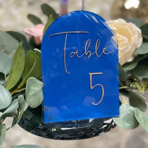 wedding table numbers | table numbers | modern wedding sign | arch curved acrylic table numbers | wedding table numbers | handmade painted