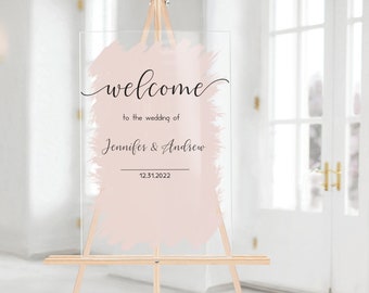 acrylic wedding welcome sign, modern wedding sign, welcome to our wedding sign acrylic wedding sign painted acrylic wedding welcome sign