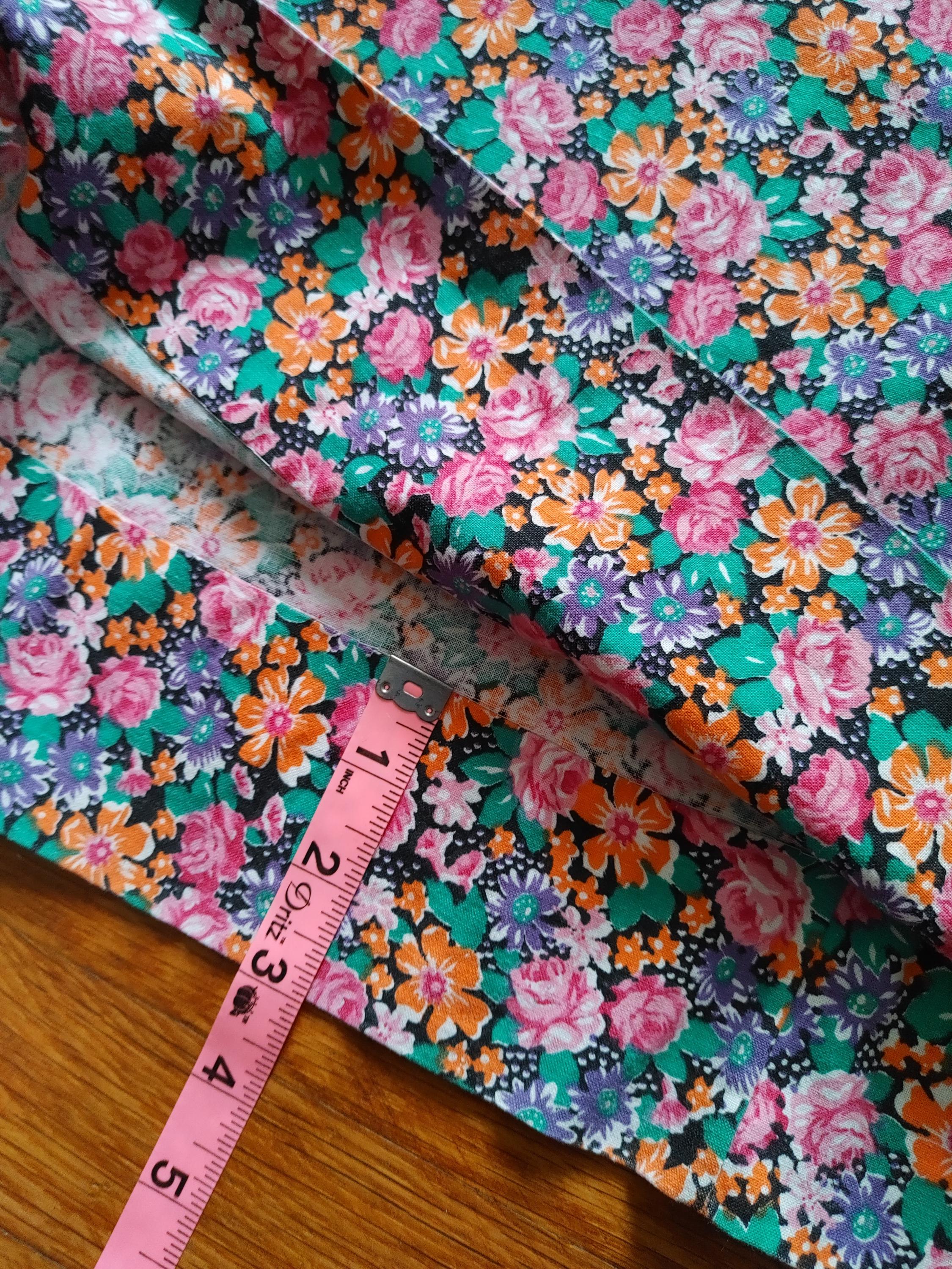 1970s Floral Calico Hippie Balloon Sleeve Maxi Dress Kaftan Prairie ...