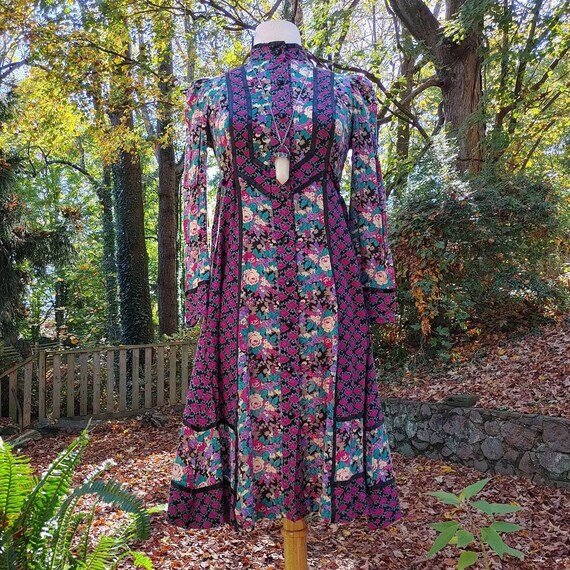 Amazing Vintage 70s Ragtime Dress Gunne Sax Style