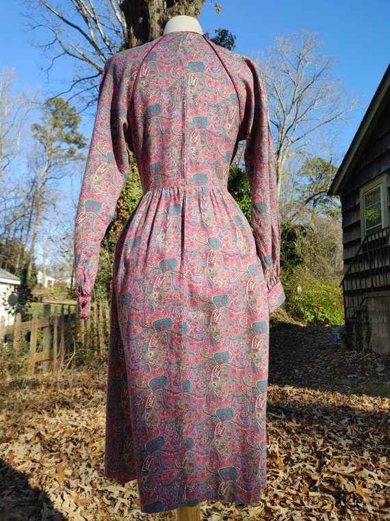 Origin Liberty of London Paisley Print Dress Vint… - image 9