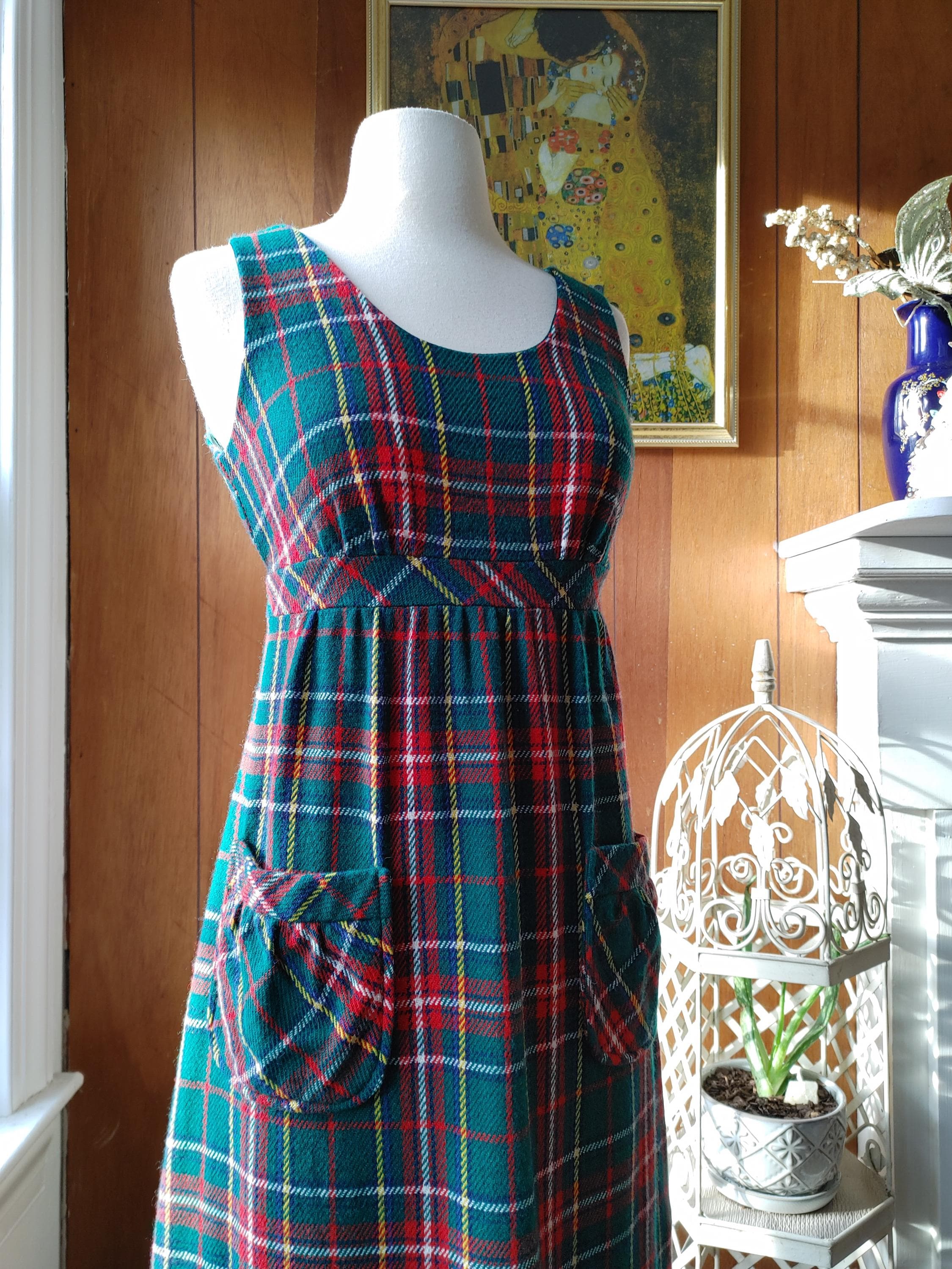 Plaid Jumper Dress - Etsy Plaid Jumper Dress - Etsy